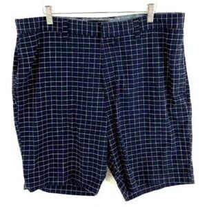 Banana Republic Aiden Club Short Blue Windowpane Shorts Size 33 Excellent very g